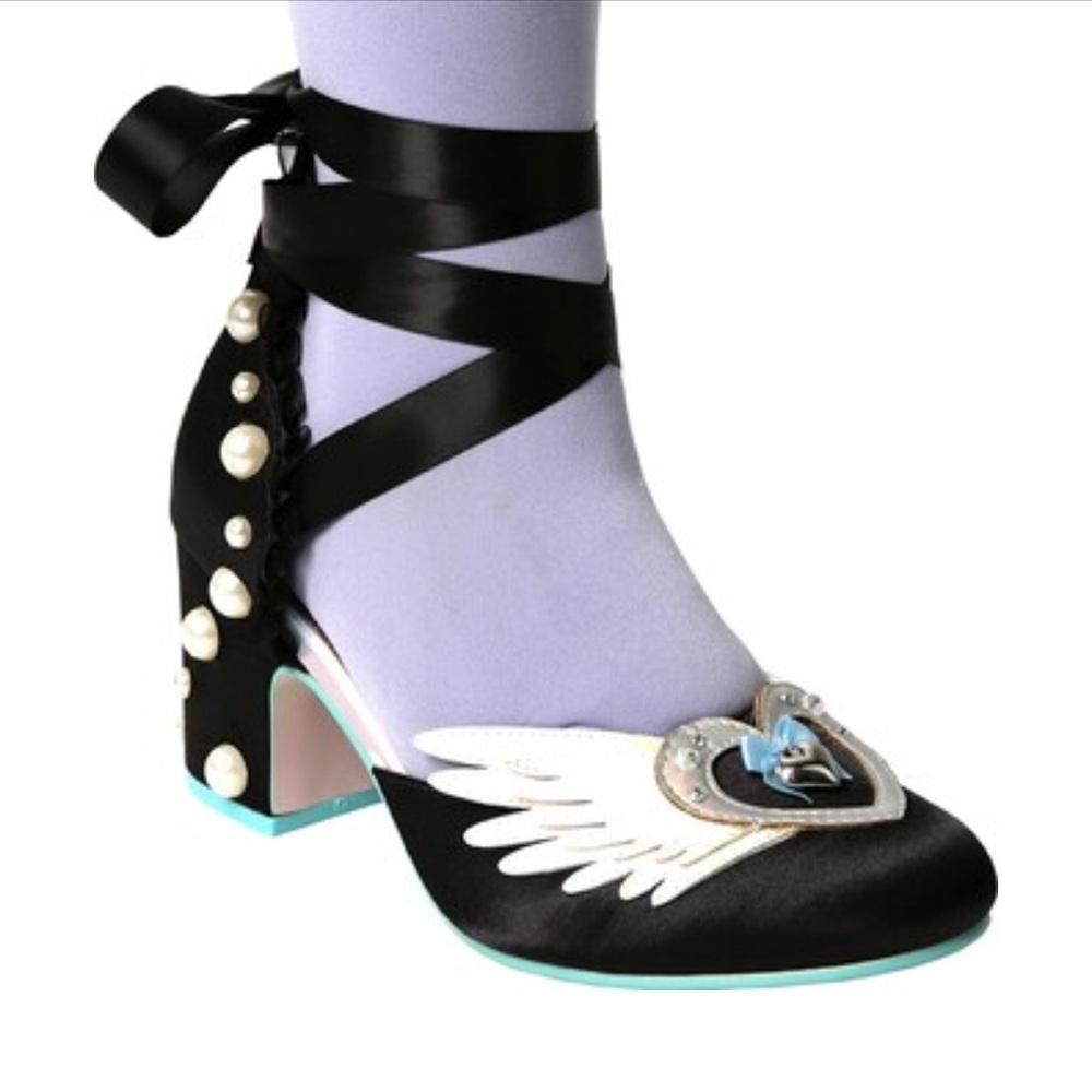 Irregular Choice Fly Away Black and Cream Women's Heels